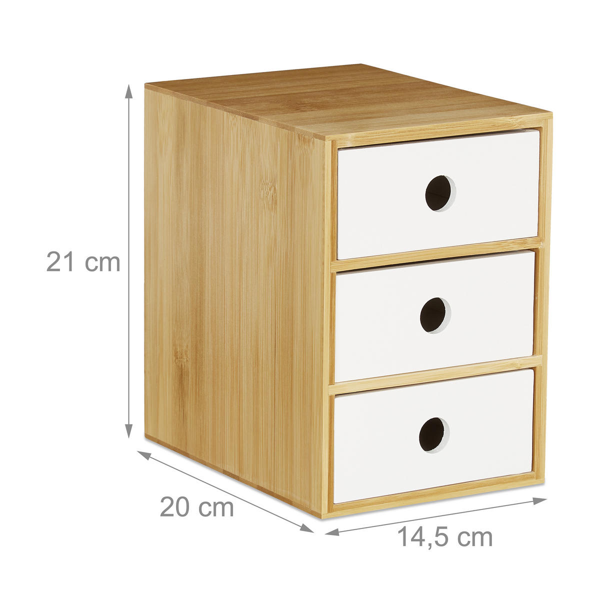 SCHREIBTISCHORGANIZER - Multicolor, Holz/Holzwerkstoff (20/14.5/21cm) - Relaxdays