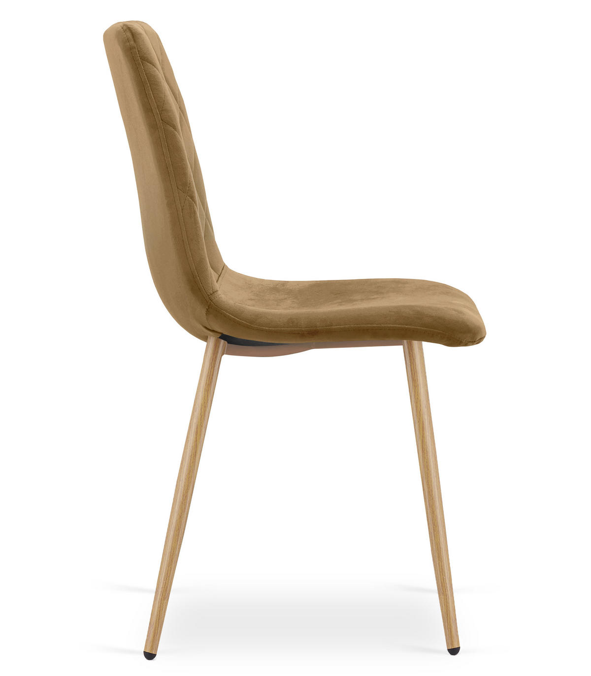 ESSZIMMERSTUHL 2-er Set TURIN brauner Sitz, Beine in Holzfarbe - Eichefarben/Braun, Textil (44.5/88.5/53cm) - Valora