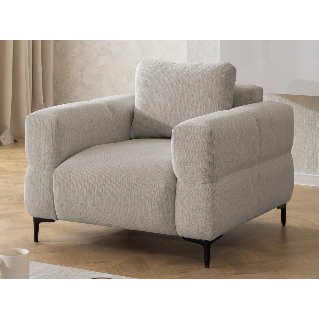 Thumbnail - S-Style Möbel Sitzgarnitur, Taupe, Textil, Teilmassiv, Echtholz,Birke, Buche, 4-Sitzer, Füllung: Polyetherschaumkern, 21...