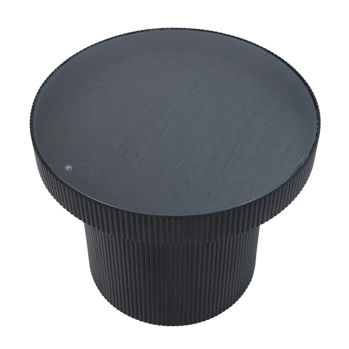 BEISTELLTISCH Miguel mit Glas - Schwarz, Holz (59/59/45cm) - SVITA