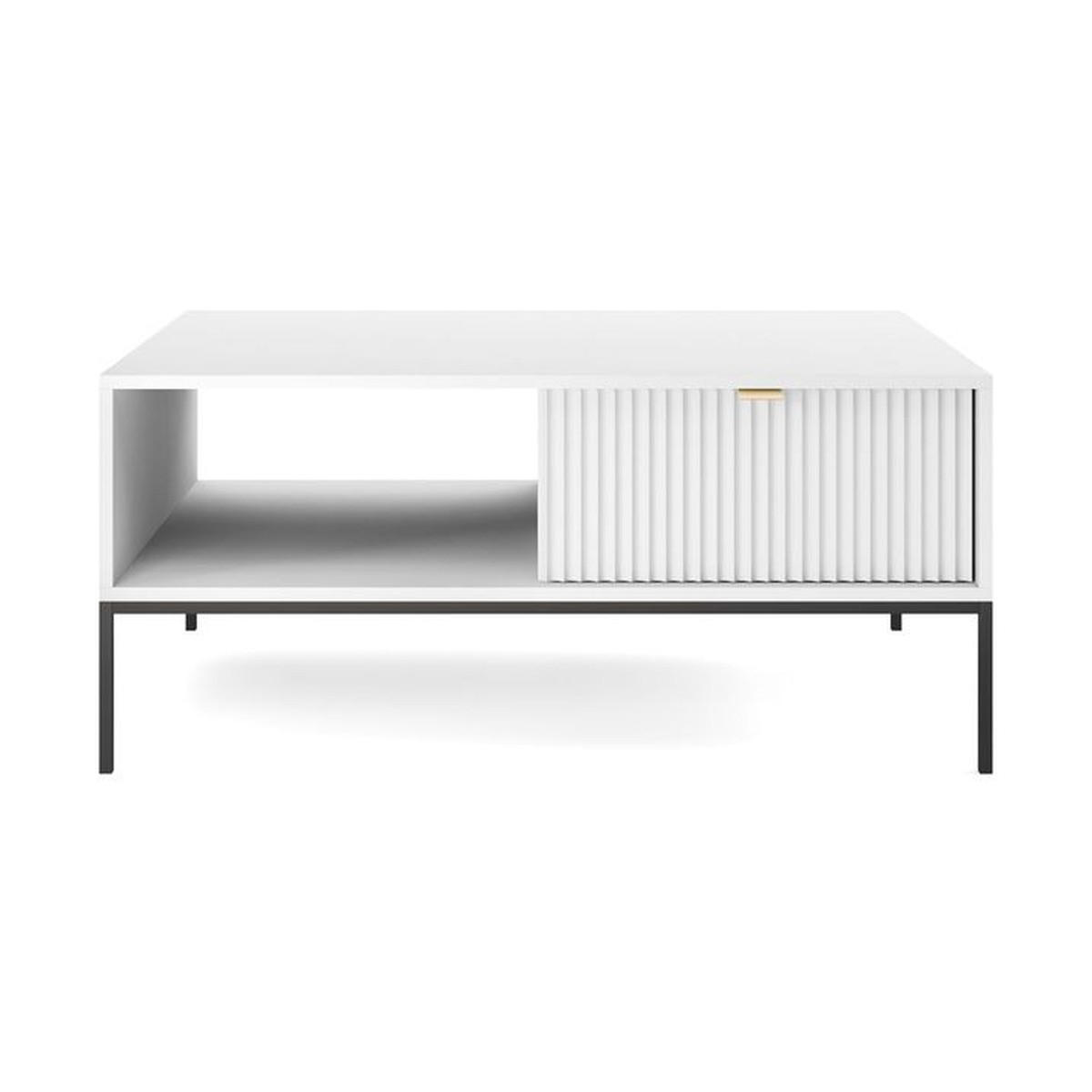COUCHTISCH – L104 – 104 x 68 x 46 cm – NOVA – Weiß - Weiß, Holzwerkstoff (68/104/46cm) - hi-markt