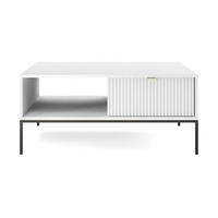 COUCHTISCH – L104 – 104 x 68 x 46 cm – NOVA – Weiß - Weiß, Holzwerkstoff (68/104/46cm) - hi-markt