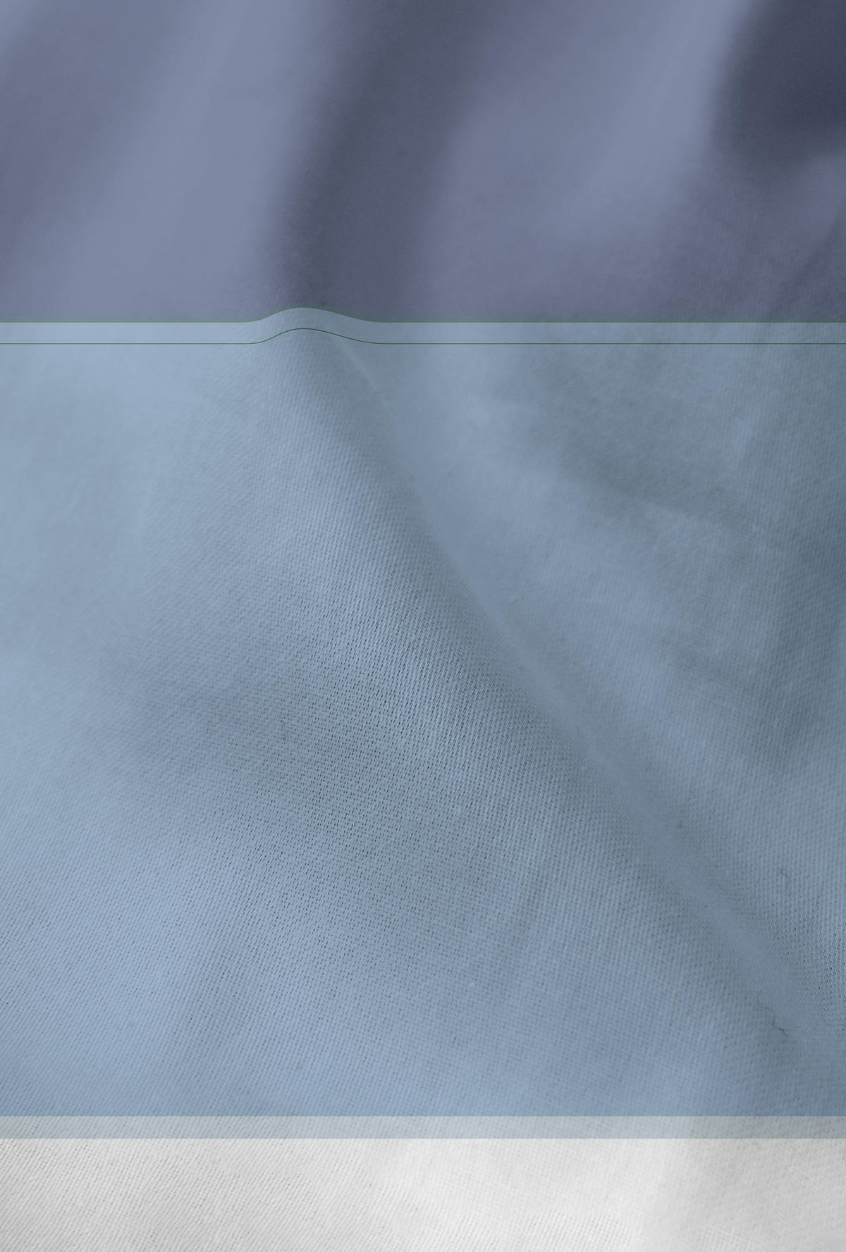 BETTWÄSCHE-GARNITUR Premium Satin Blockstreifen taubenblau, 135x200 cm + 80x80 cm - Blaugrau, Textil (135/200cm) - biberna