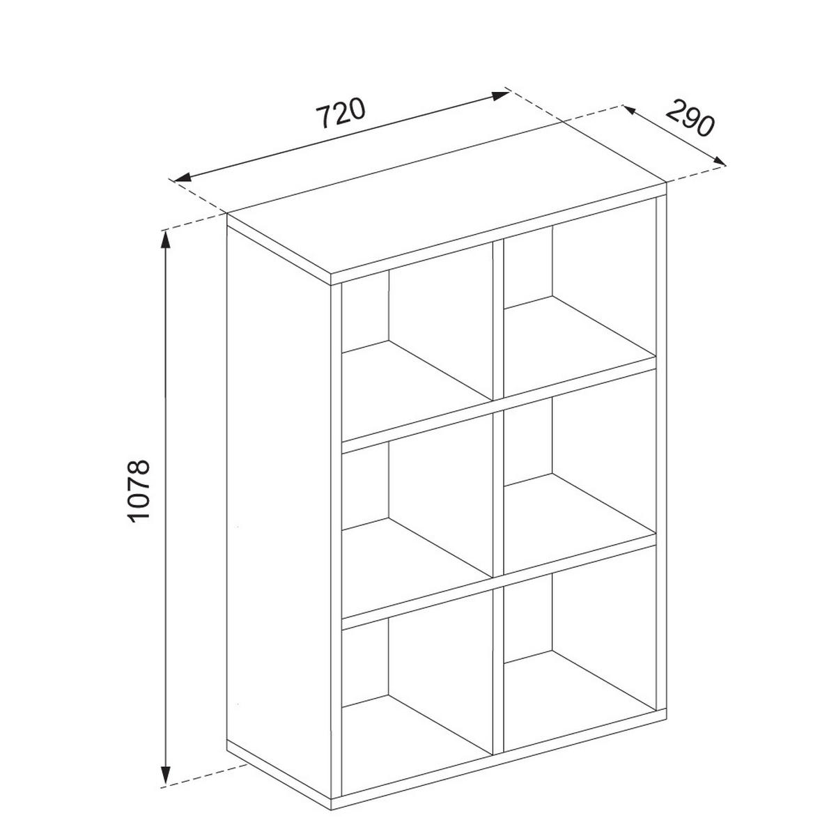 RAUMTEILER Karree Sonoma 72 x 107.8 cm - Sonoma Eiche, Holzwerkstoff (72/107.8/29cm) - Vicco