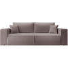 3-SITZER SCHLAFSOFA Farese Cuero Dunkelbeige, Kunstleder - Beige/Schwarz, Kunststoff/Textil (257/86/102cm) - Selsey