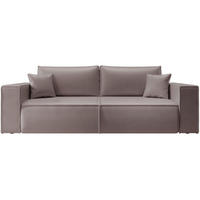 3-SITZER SCHLAFSOFA Farese Cuero Dunkelbeige, Kunstleder - Beige/Schwarz, Kunststoff/Textil (257/86/102cm) - Selsey