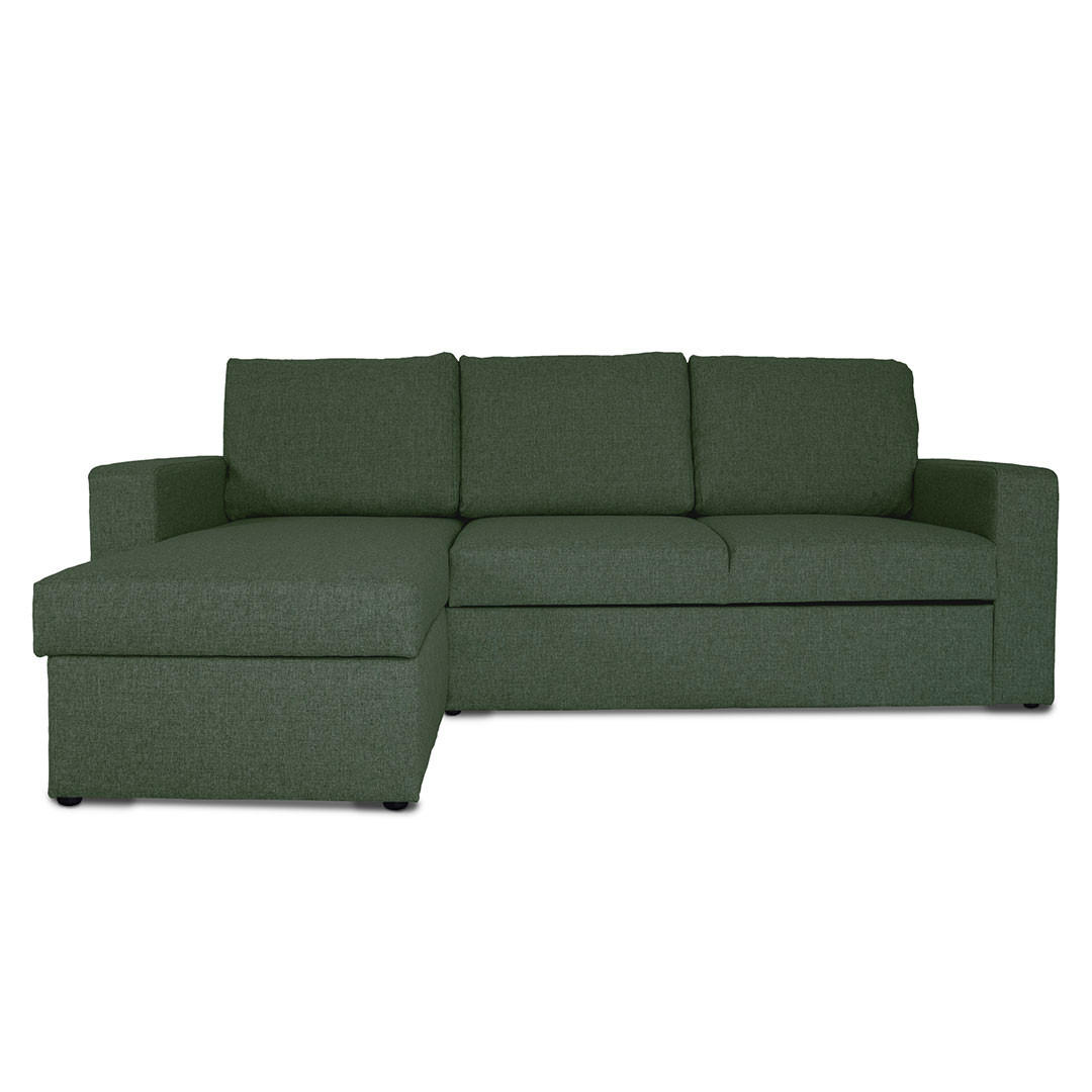 ECKSCHLAFSOFA grün - Grün, Textil (230/151cm) - ebuy24