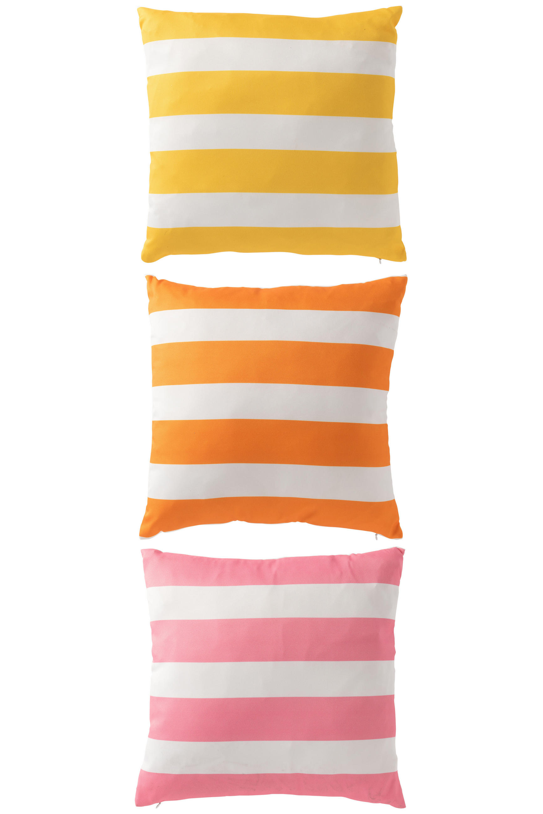 KISSEN AUßENREICH VIERECKIG GESTREIFT Multi - Multicolor/Orange, Textil (45/45cm) - J-Line