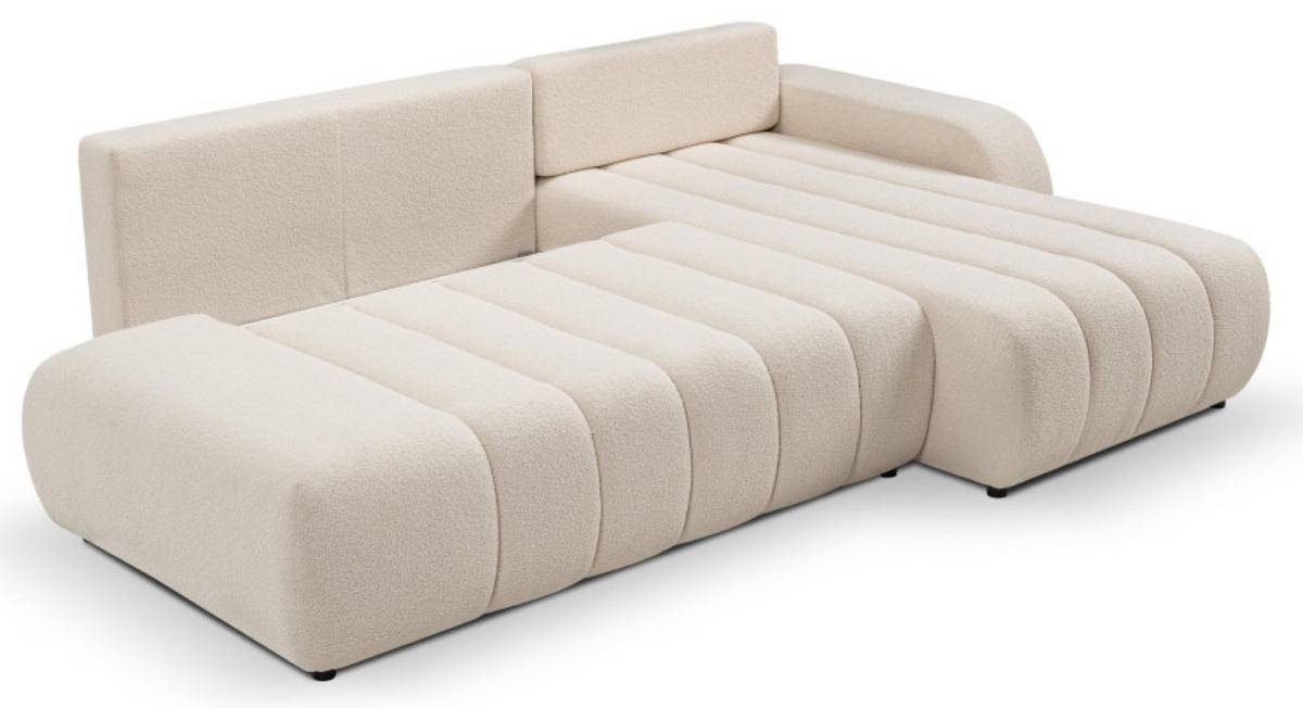 ECKSOFA Creme ALOO Mit Schlaffunktion Rechts - Ecru/Creme, Textil (176/276cm) - Sepro Meble