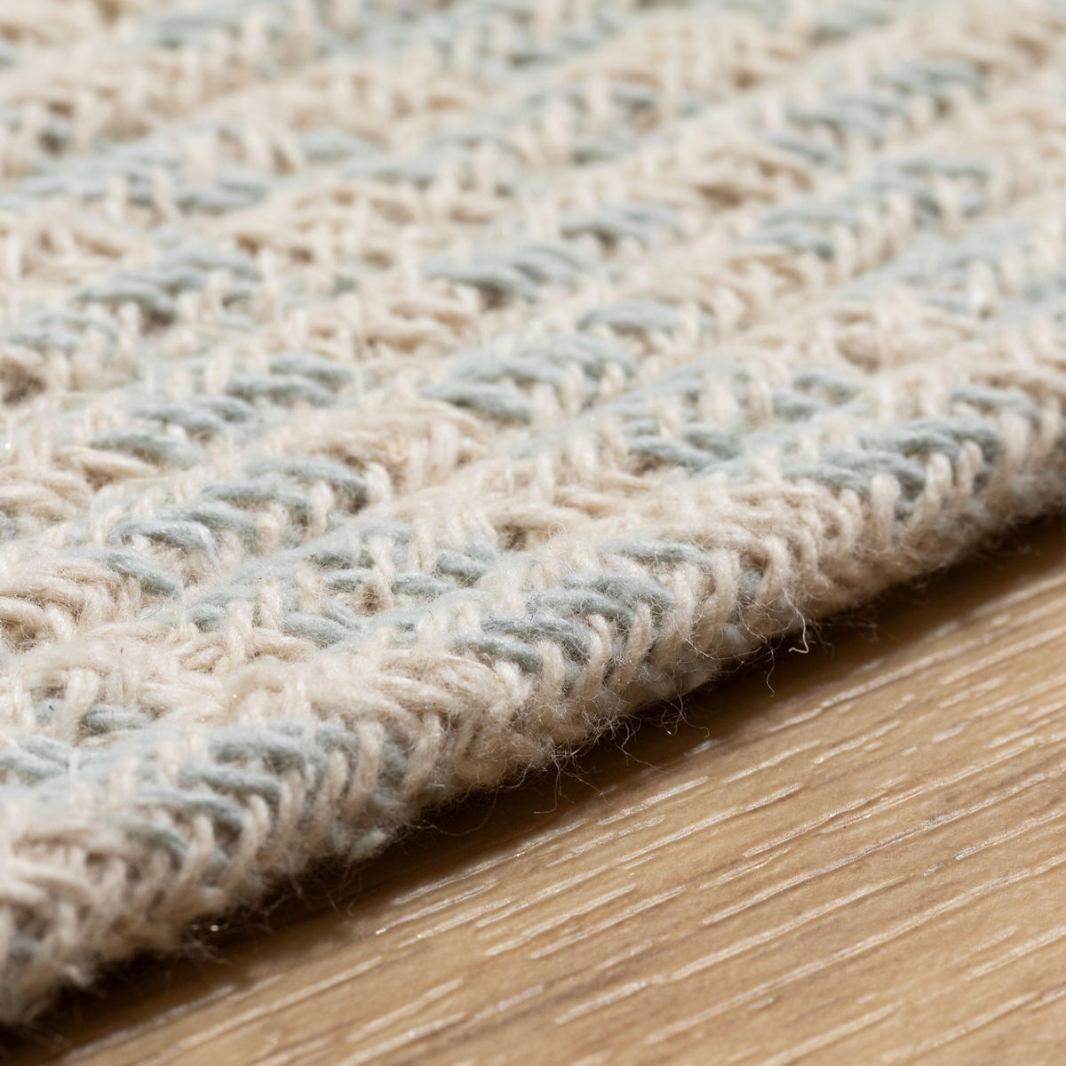 HANDWEBTEPPICH 170/170 cm Bali Plain - Hellblau, Naturmaterialien (170/170cm) - Steffensmeier