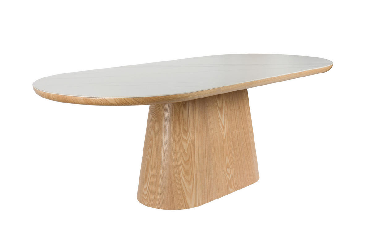 ESSTISCH Almira - Natur - 180/90/77 cm - Naturfarben, Stein (180/90/77cm) - Novel