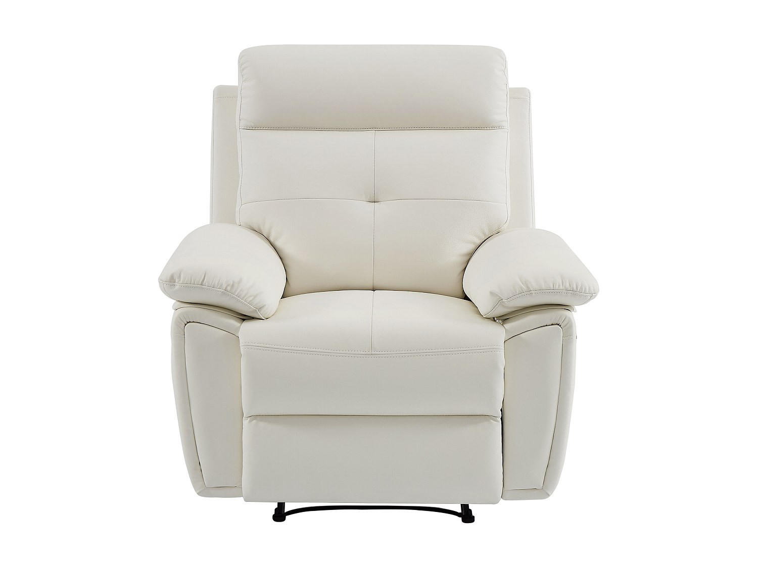 RELAXSESSEL - 1 Person - Leder - Weiß - - Weiß, Leder (99/101/92cm) - Vente-Unique
