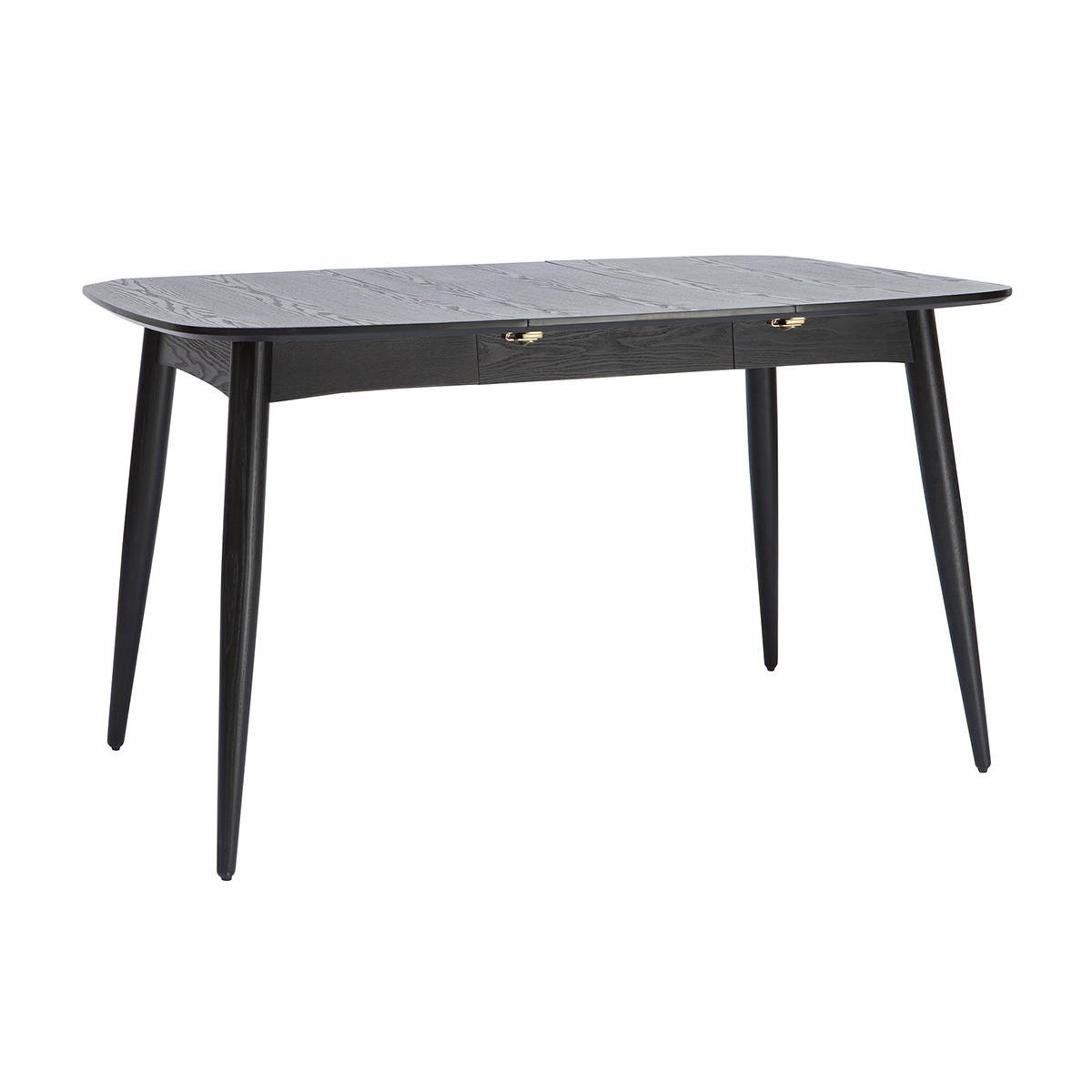 ESSTISCH Ausziehbar Schwarz L90-130 NORDECO - Schwarz, Holz (90/90/75cm) - Miliboo