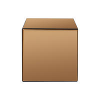BEISTELLTISCH - 35 x 35 - glas - braun Cubix - Braun, Glas (35/35/35cm) - Vente-Unique
