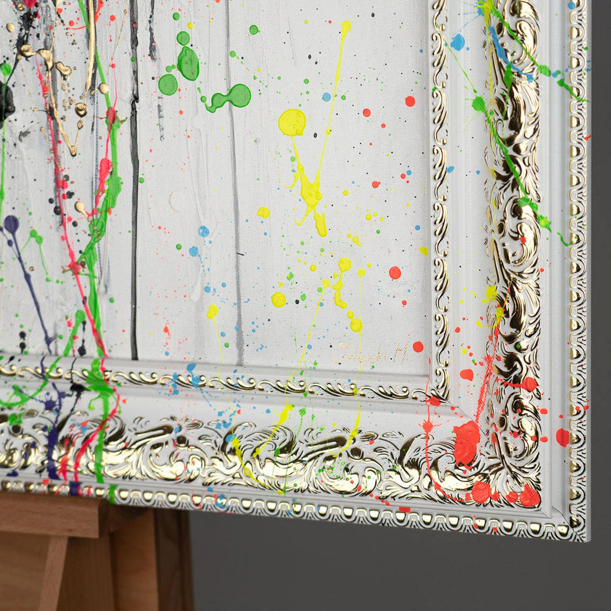 GEMÄLDE Ätherisches Bild Schattenfugenrahmen Weiß 140x100 cm - Weiß, Holz (140/100cm) - YS-art gallery