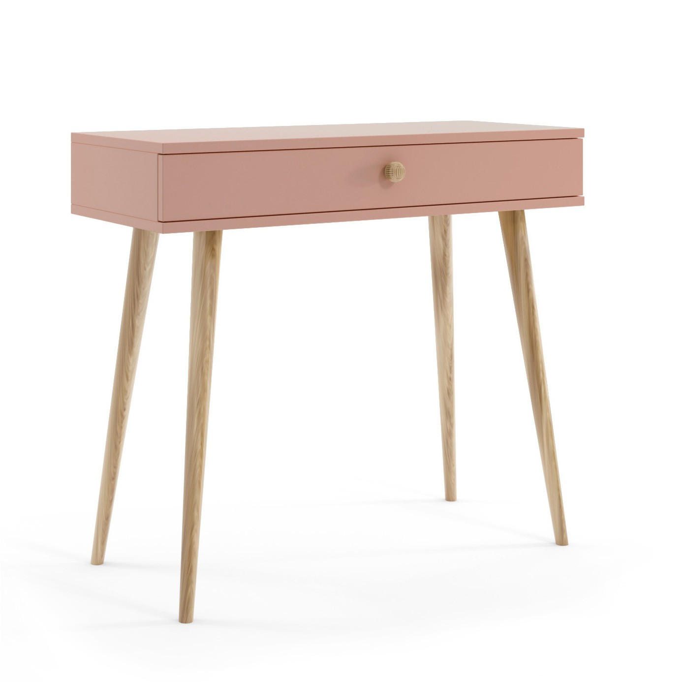 KONSOLENTISCH Ikon, Rosa, mit Schublade - Rosa, Holzwerkstoff (39/90/80cm) - Bettso