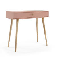 KONSOLENTISCH Ikon, Rosa, mit Schublade - Rosa, Holzwerkstoff (39/90/80cm) - Bettso