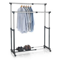 GARDEROBENWAGEN CASA - Schwarz, Metall (82/89/43cm) - CARO-Möbel