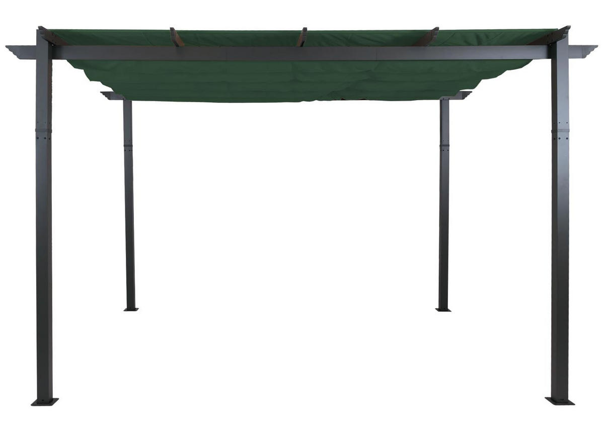 PERGOLA Aluminium 4x3m Grün - Grün, Metall (400/240/300cm) - BERLINLODGE