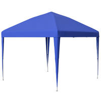 GARTENPAVILLON Pavillon 3x3 m Blau - Blau, Metall (313/197/313cm) - ComfortXL