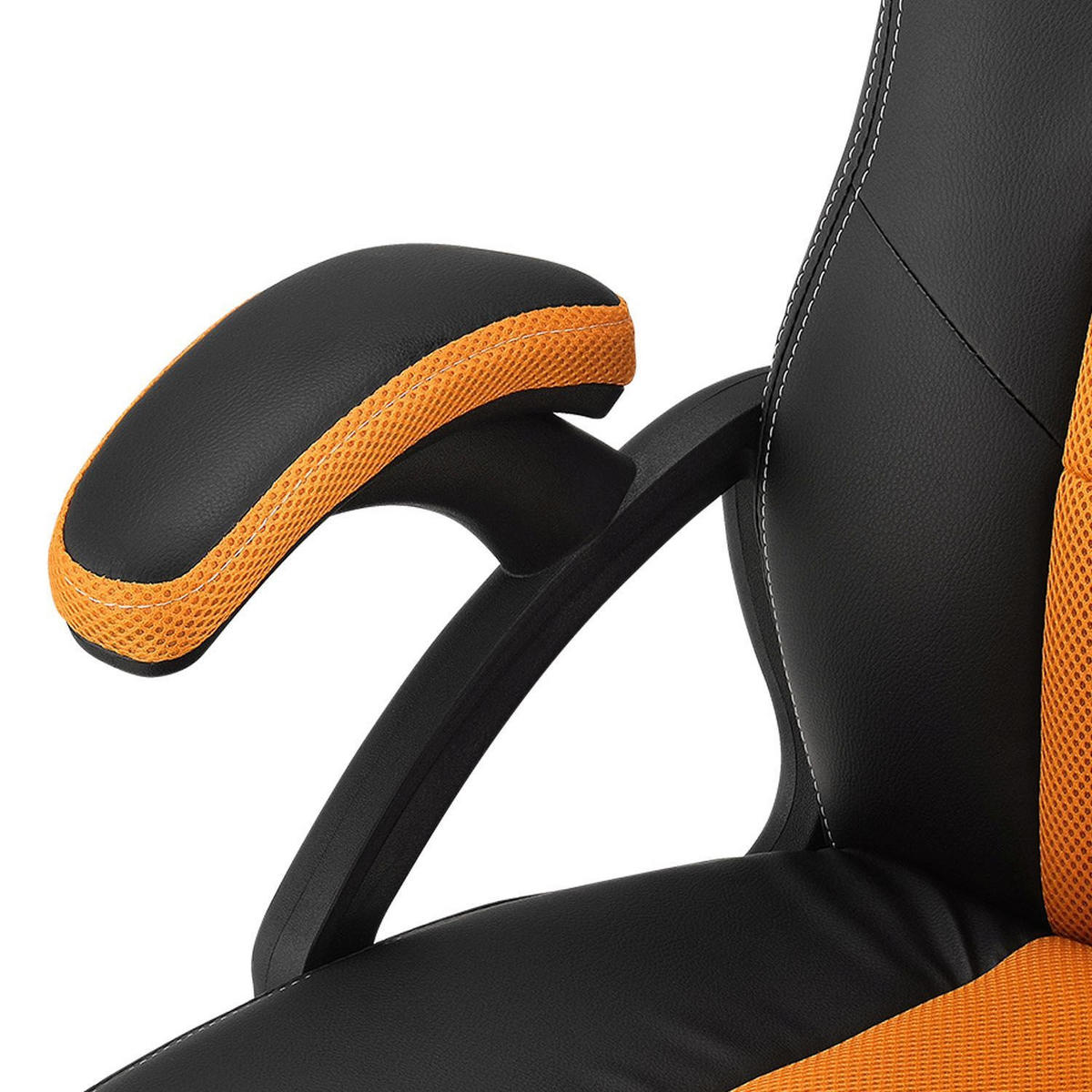 SCHREIBTISCHSTUHL Montreal orange - Orange, Textil (47/111/52cm) - Juskys
