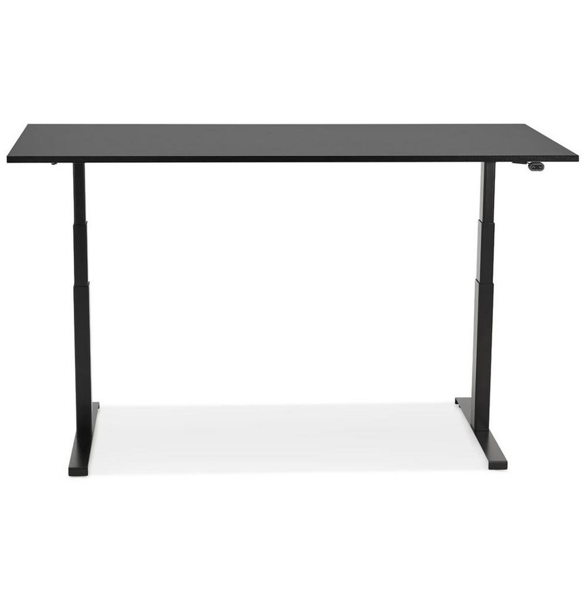 SCHREIBTISCH Höhenverstellbar Elektrisch Ergonomisch XARIX, Schwarz 160x80x127 cm - Schwarz, Holzwerkstoff/Metall (80/160/127cm) - KADIMA DESIGN