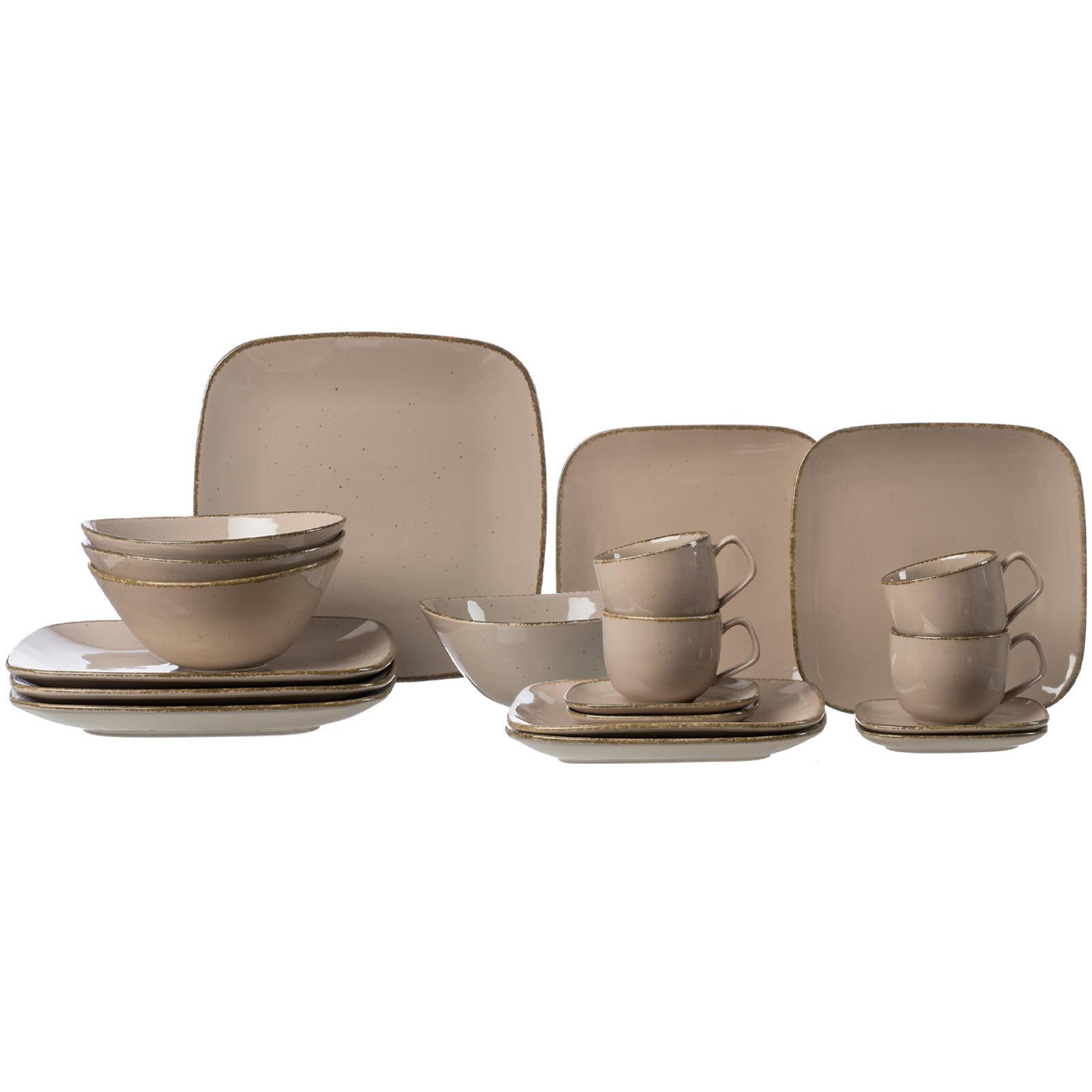 KOMBISERVICE Casa Grau 20er Set - Grau, Keramik (2/2/2cm) - Ritzenhoff Breker