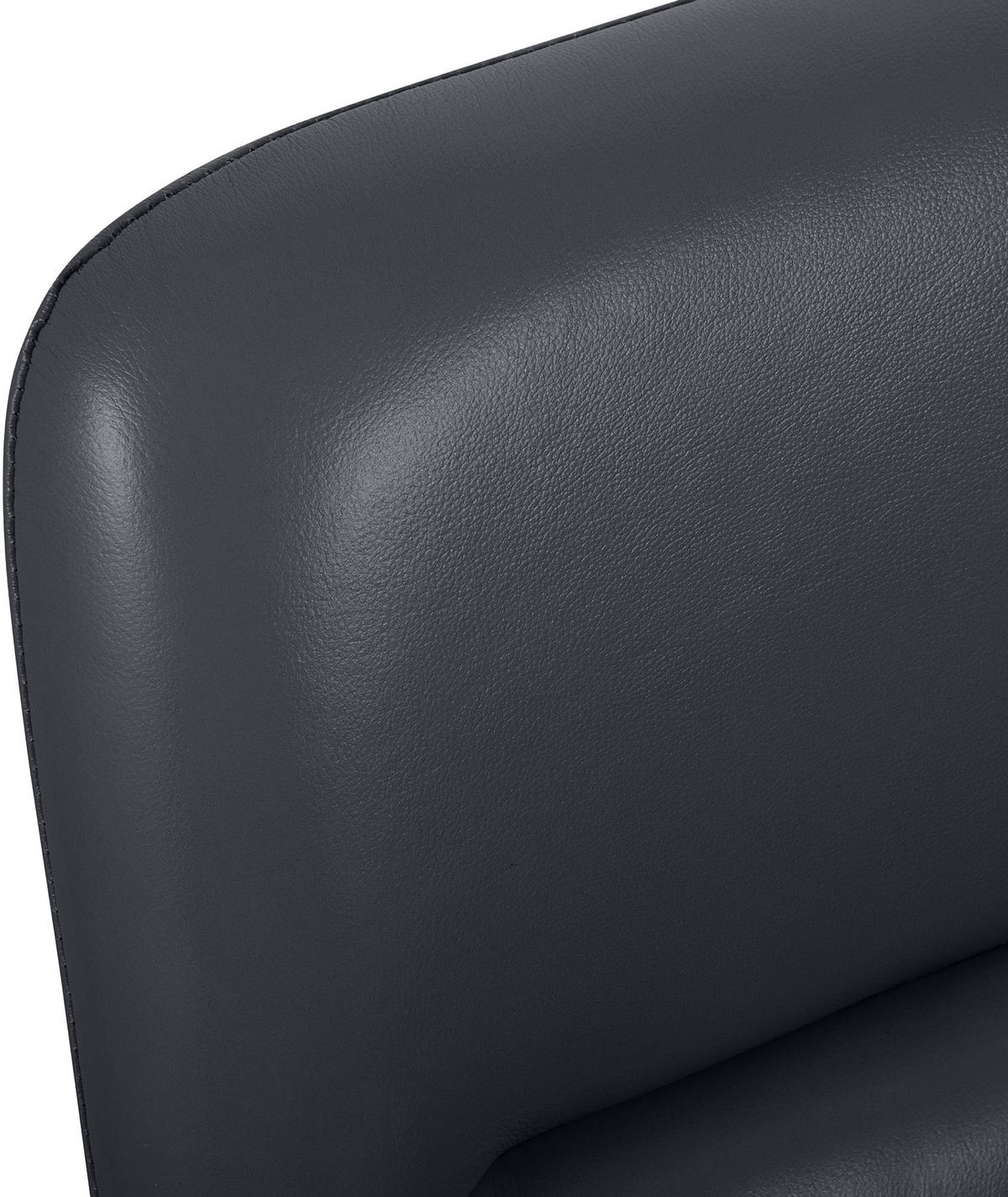 BÜROSTUHL Helix Echtleder schwarz - Schwarz, Leder/Metall (58/98/62cm) - TPFLiving
