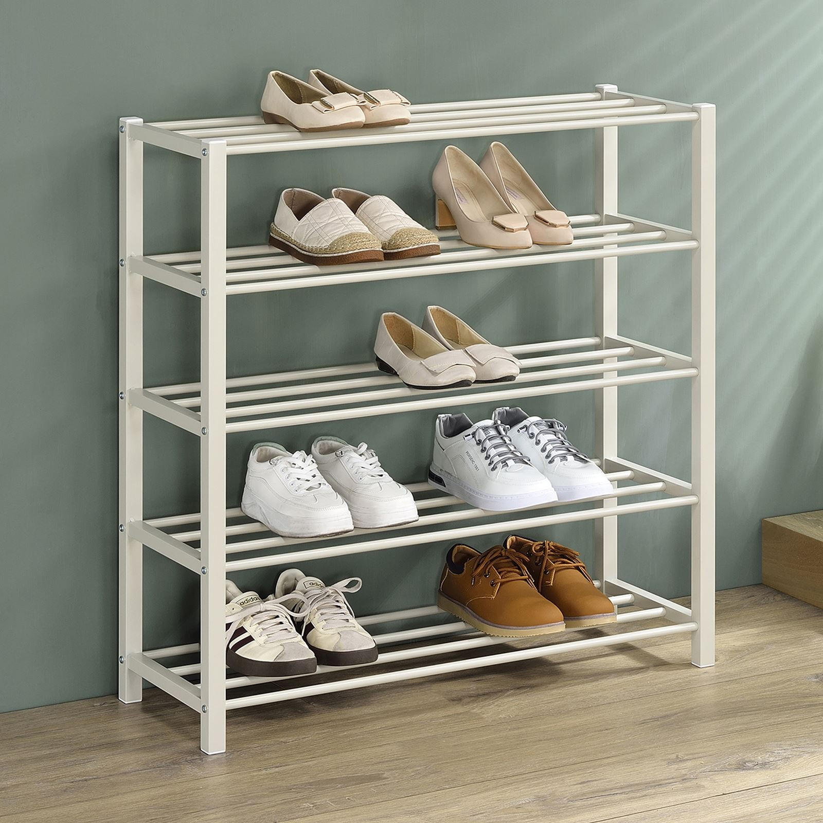 SCHUHREGAL NAVAN - Beige, Metall (80/84/29cm) - IDIMEX