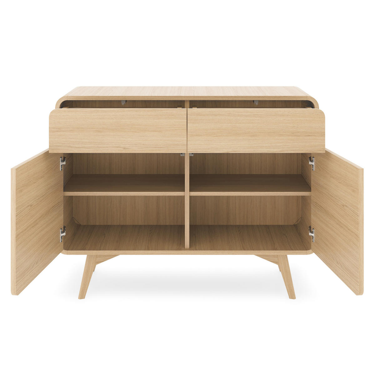 SIDEBOARD CORNWALL KOM1 Abgerundeter Korpus Eiche Eiche - Eichefarben/Braun, Holz/Holzwerkstoff (108/84/39cm) - Komodee