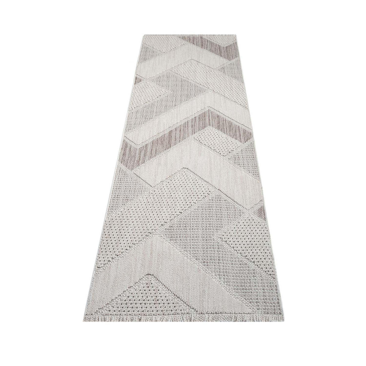 KURZFLOR-TEPPICH Lindo 8877 Terra 80x300 cm - Creme, Textil (80/300cm) - carpet city