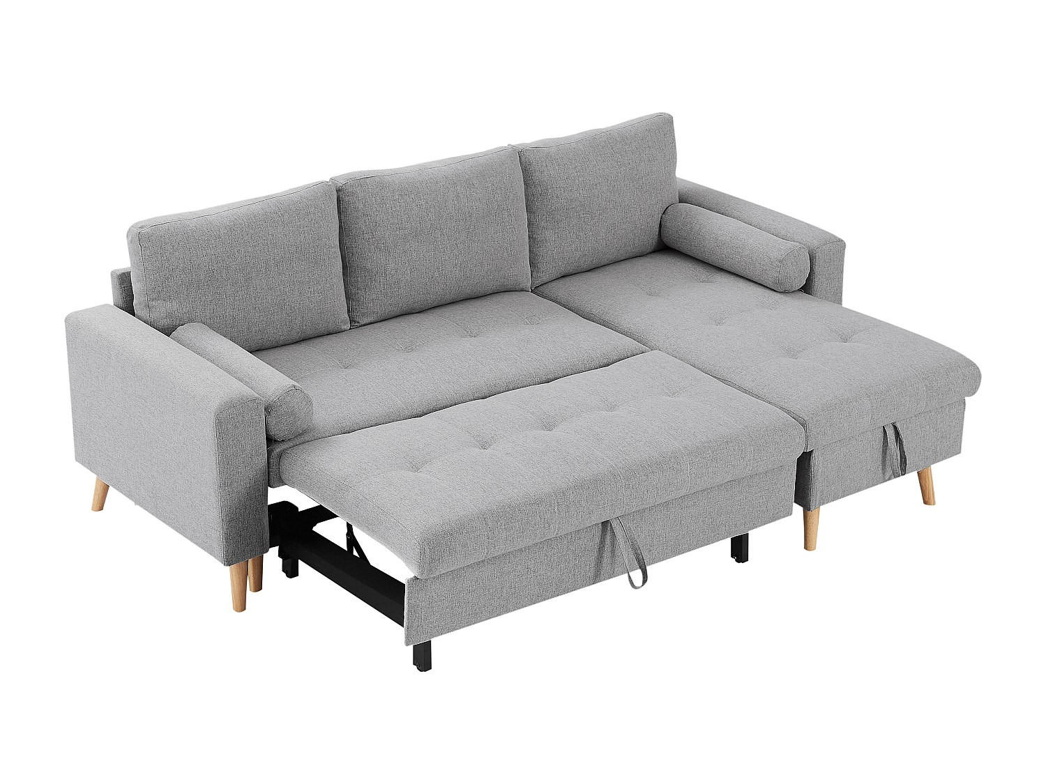 SCHLAFSOFA - -Sitzer - Stoff - Hellgrau - - Hellgrau, Textil (225/88/146cm) - Vente-Unique