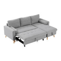 SCHLAFSOFA - -Sitzer - Stoff - Hellgrau - - Hellgrau, Textil (225/88/146cm) - Vente-Unique