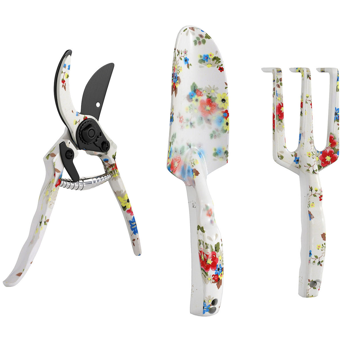 GARTENWERKZEUG-SET aus Aluminium Mehrfarbig - Multicolor, Metall (7/3/26.5cm) - Outsunny