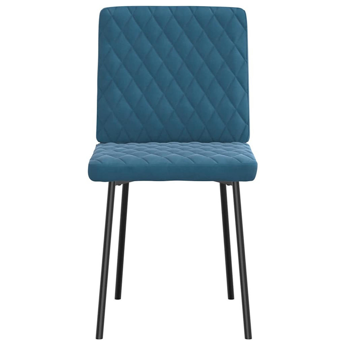 ESSZIMMERSTÜHLE 2 Stk. Blau Samt 45*54*83cm - Blau, Metall (45/83/54cm) - ZMH