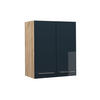HÄNGESCHRANK Fame-Line Dunkelblau Hochglanz 60 cm - Honigeiche/Eiche Wotan, Holzwerkstoff (60/72/34.1cm) - Vicco