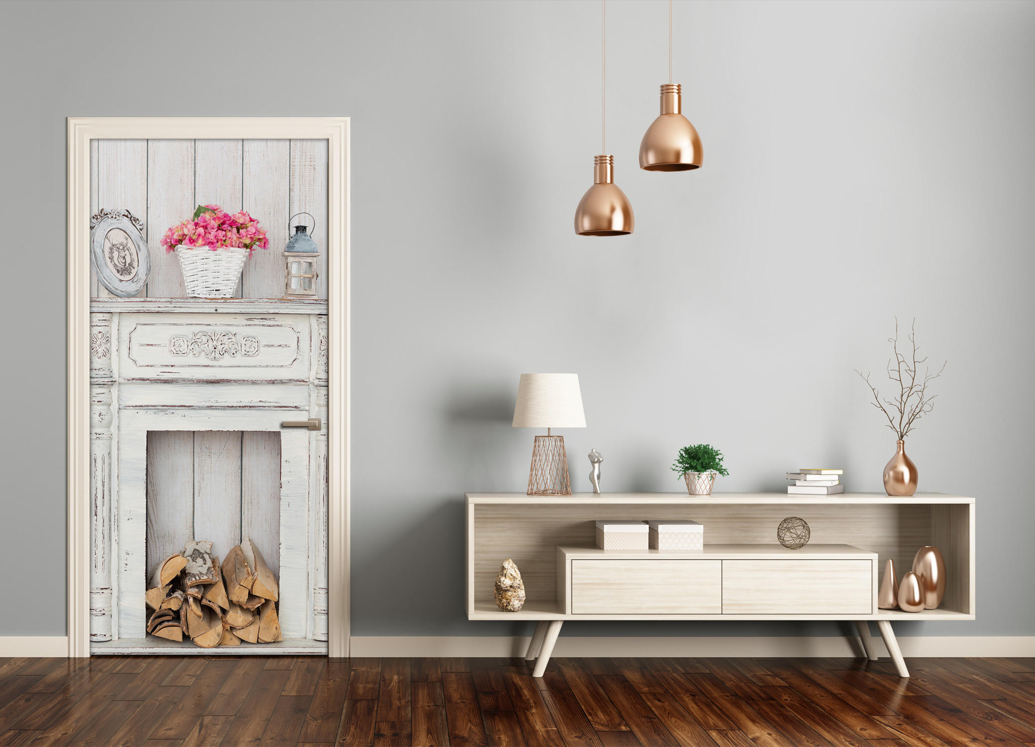 TÜRAUFKLEBER 95x205 cm Dekorativ für Türen - Weiß, Kunststoff (95/205/0.01cm) - TULUP