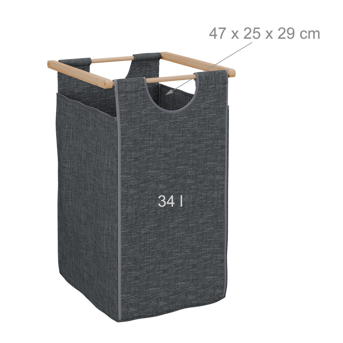 WÄSCHEKORBREGAL - Multicolor, Holz/Textil (100/80/32cm) - Relaxdays