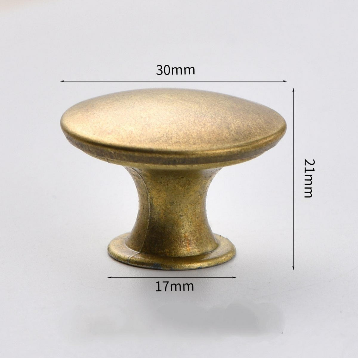 METALLKNAUF 20er-Set Bronze Gelb 30 x 30 x 21 mm Schublade Schrank - Bronzefarben, Metall (3/2.1/3cm) - MCBOSON