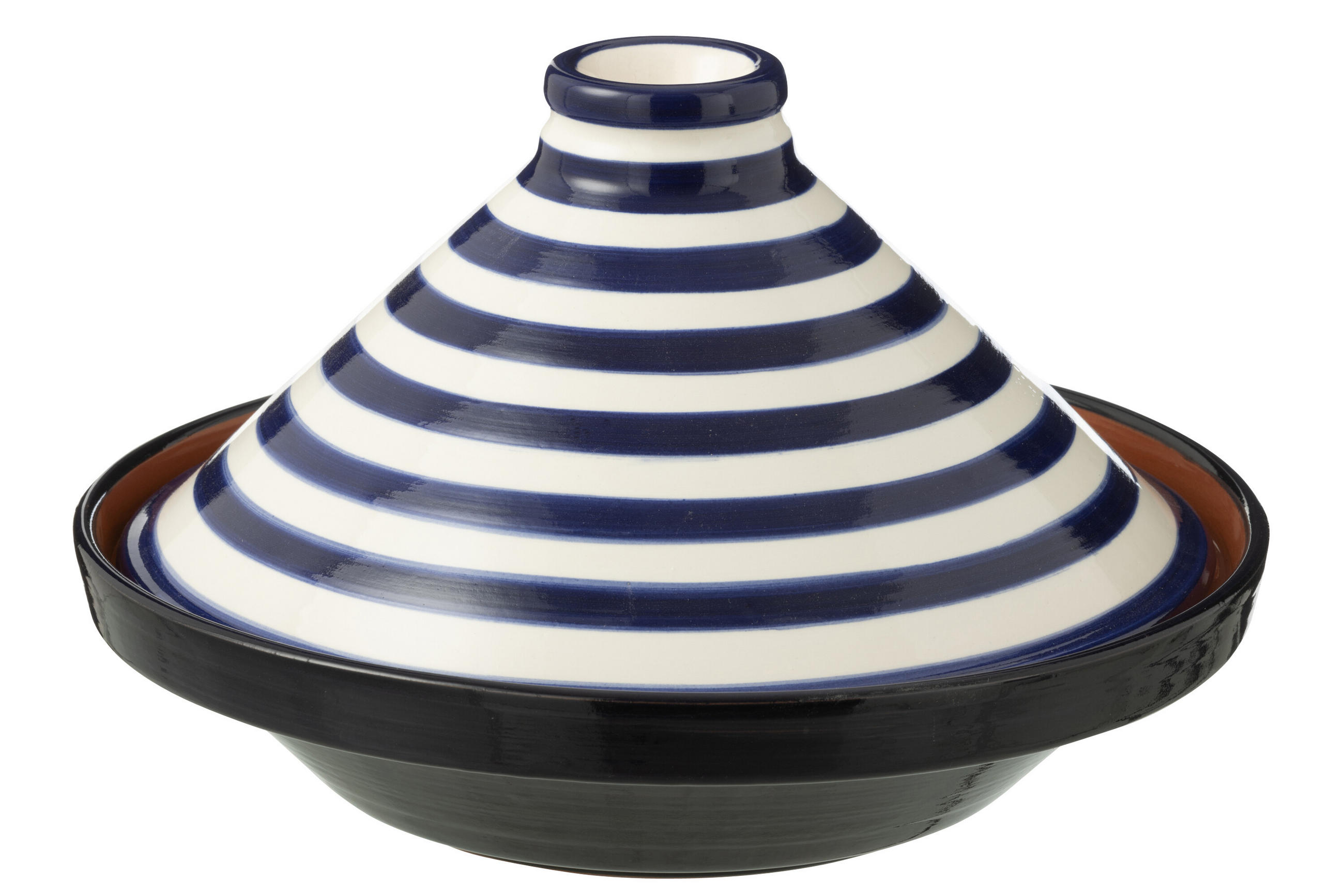 TAJINE GRANADA STRIPES - Töpferei - Blau - Multicolor, Keramik (20cm) - J-Line