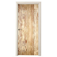 TÜRAUFKLEBER Holz - Vintage - Regal - Eiche 80x215 cm - Türtapete - Honigeiche, Kunststoff (80/0.1cm) - MuchoWow