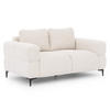 2-SITZER-SOFA Cardea in Bubble-Optik aus weichem Creme Strukturstoff mit hohem Sitzkomfort - Creme/Schwarz, Holz/Textil (154/80/97cm) - S-Style Möbel