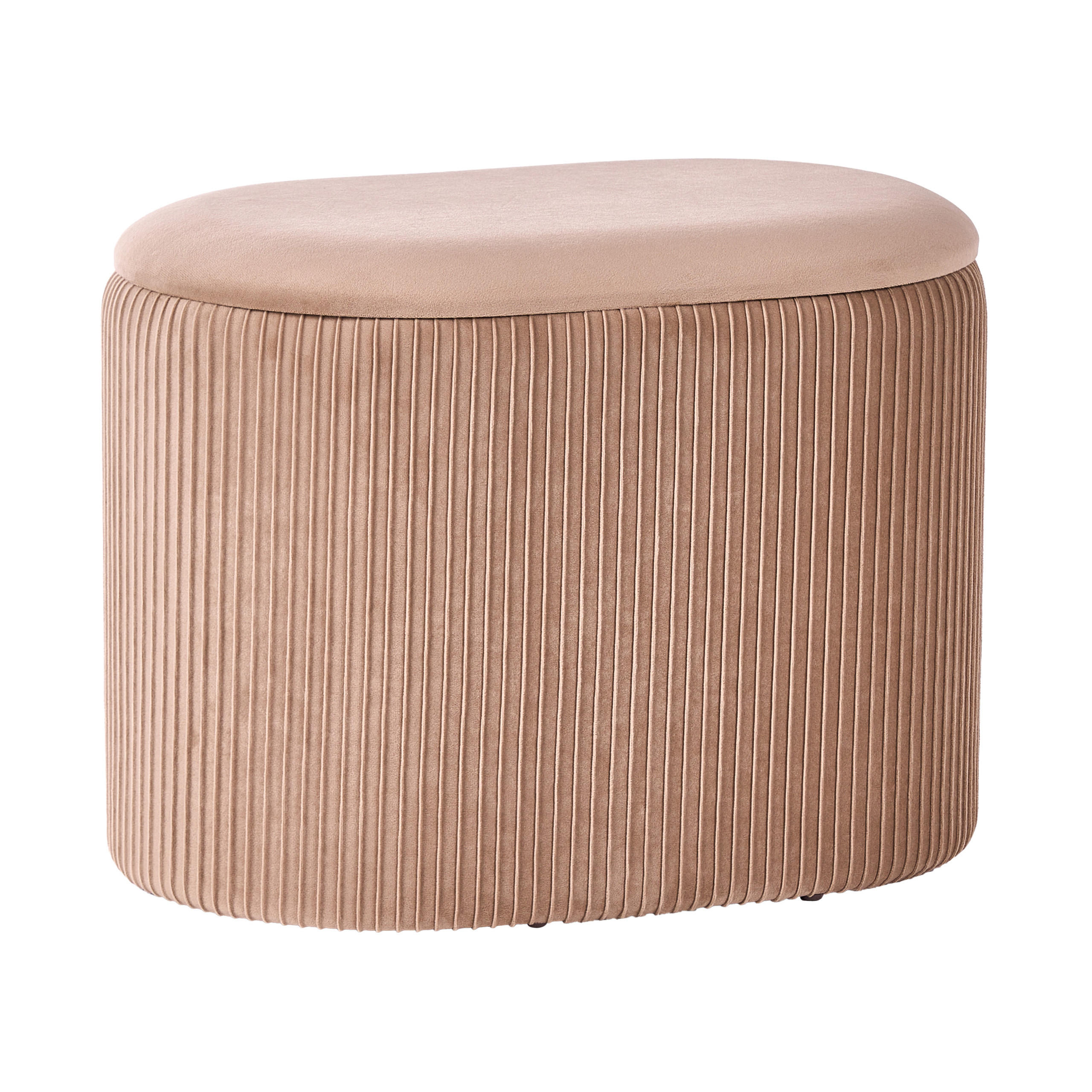 POUF Richland 35/55/41 cm - Beige, Textil (55/41/35cm) - Beliani