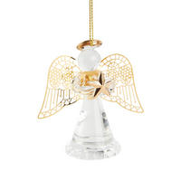 WEIHNACHTSDEKO Hängend ENGEL, 7 x 6 cm, Gold, Christbaumschmuck, Weihnachtsbaumdekoration, Christmas, Xmas - Goldfarben, Glas (4/7/6cm) - home&you