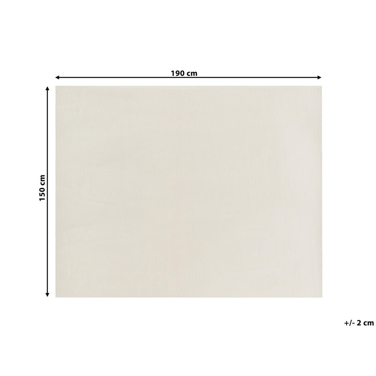ANTIRUTSCHMATTE Balad 190/150 cm - Weiß, Kunststoff (150/190cm) - Beliani