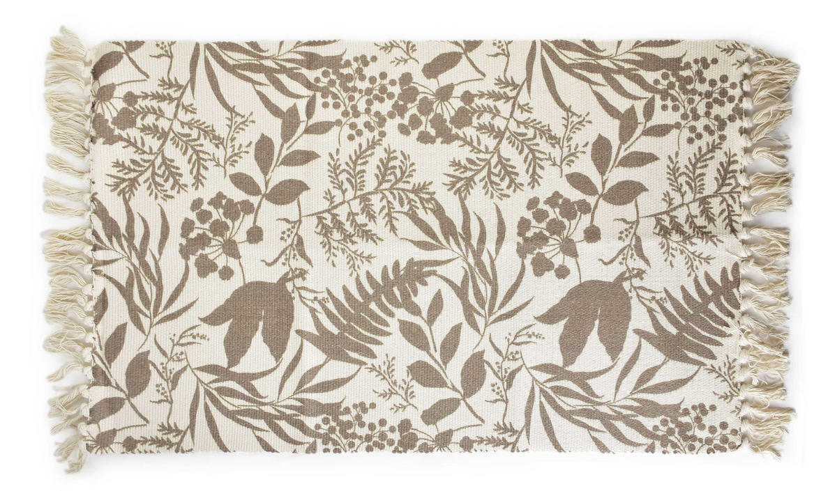 TEPPICH Floral Beige 100/60/0.2 cm Textilien - Beige, Textil (60/100cm) - Mondex