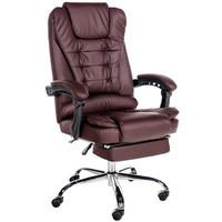 CHEFSESSEL Lederlook bordeauxrot - Chromfarben/Bordeaux, Textil/Metall (67/115/68cm) - CLP