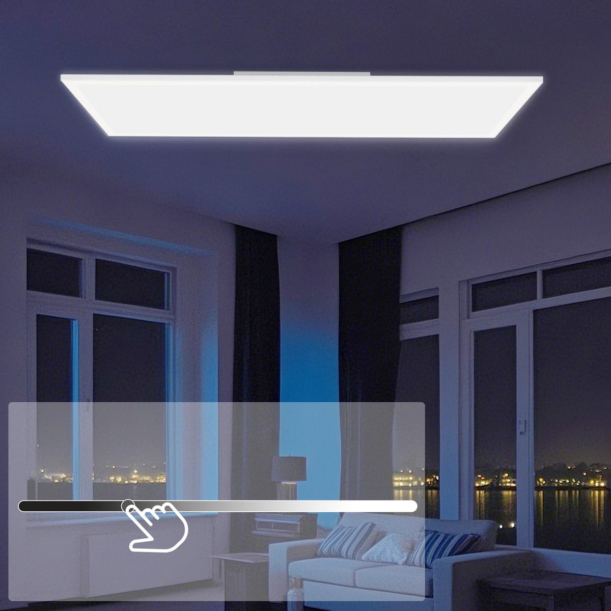 LED-DECKENLEUCHTE Quillon 119.5/29.5/5.6 cm - Weiß, Metall (29.5/119.5/5.6cm) - ZMH