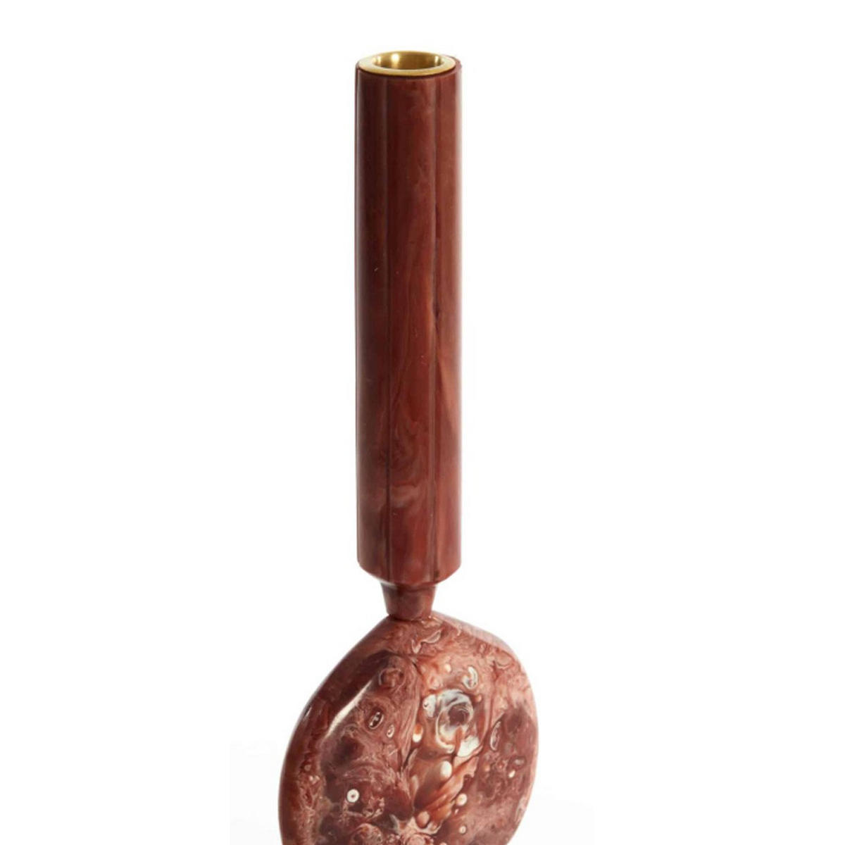 KERZENHALTER KUMOPA Ø10x36 cm, Kunststoff, Bordeaux - Bordeaux, Kunststoff (10/36/10cm) - Light & Living