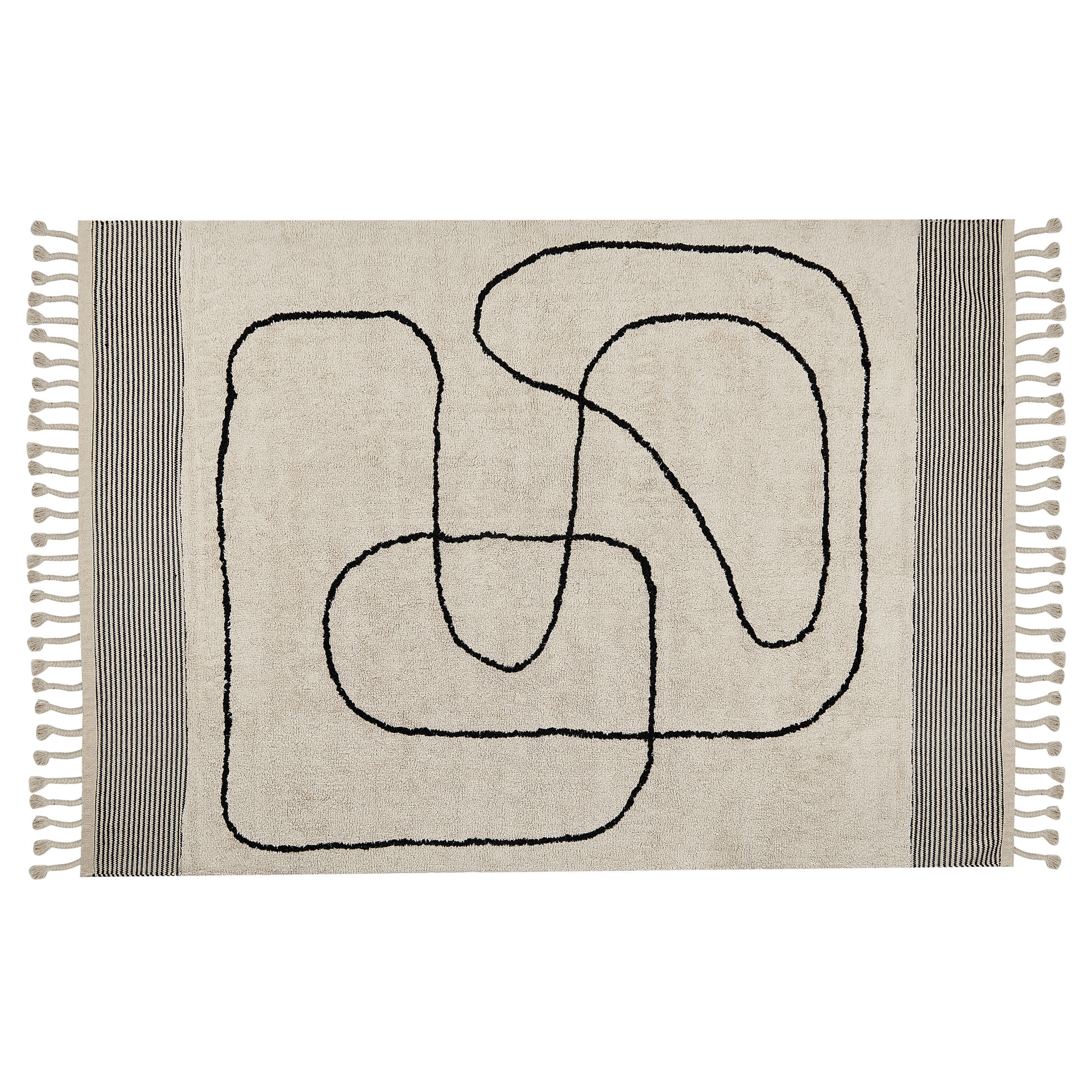 KURZFLOR-TEPPICH Dokuz 200/140 cm - Beige, Textil (140/200cm) - Beliani